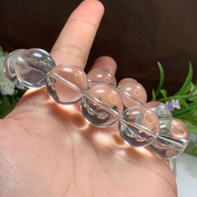 超透明！無垢玉☆大玉水晶ブレスレット