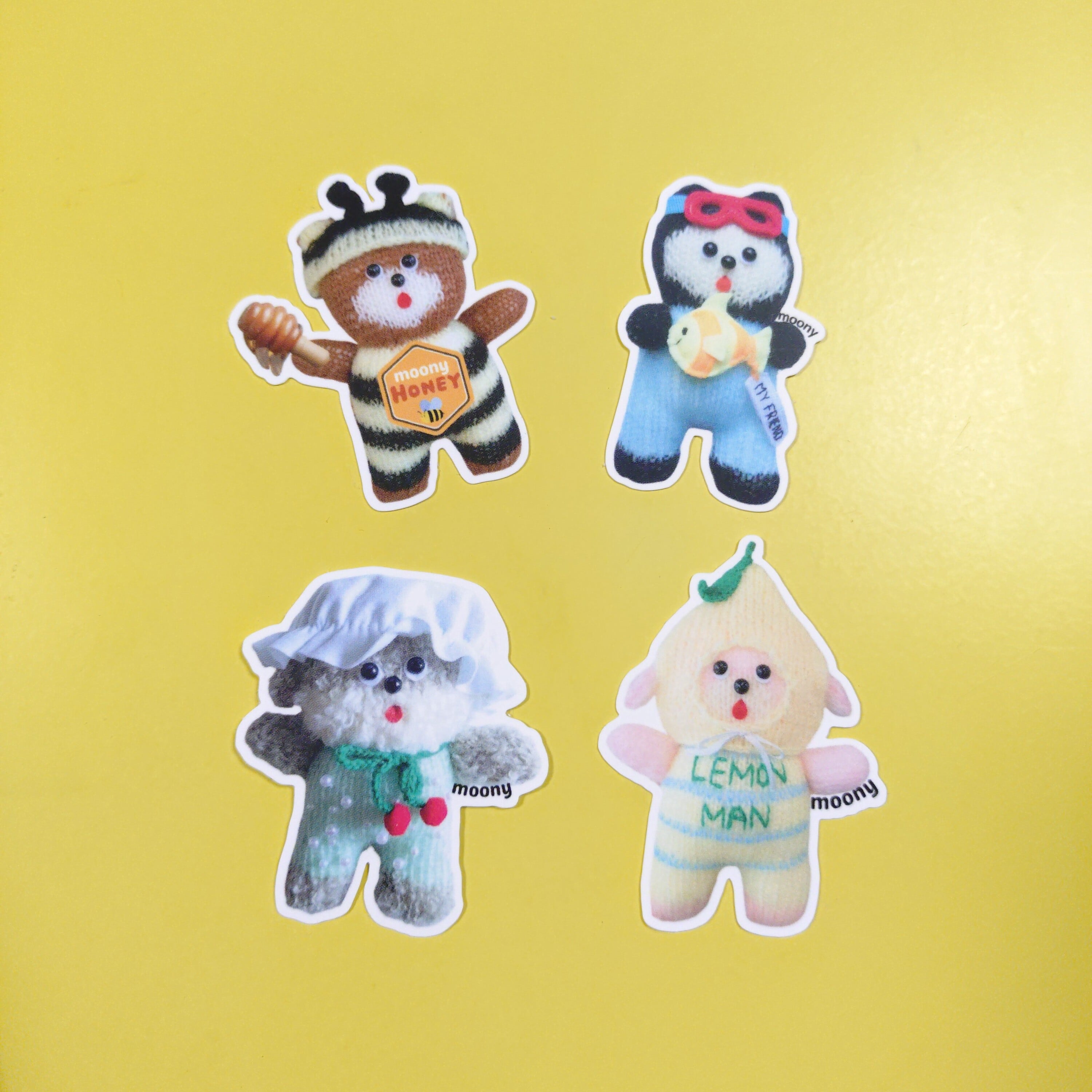 おつおつ　アイコンぬい+ステッカー7種 ダイカットステッカー 新しいどうぶつたち4 | nancawashop