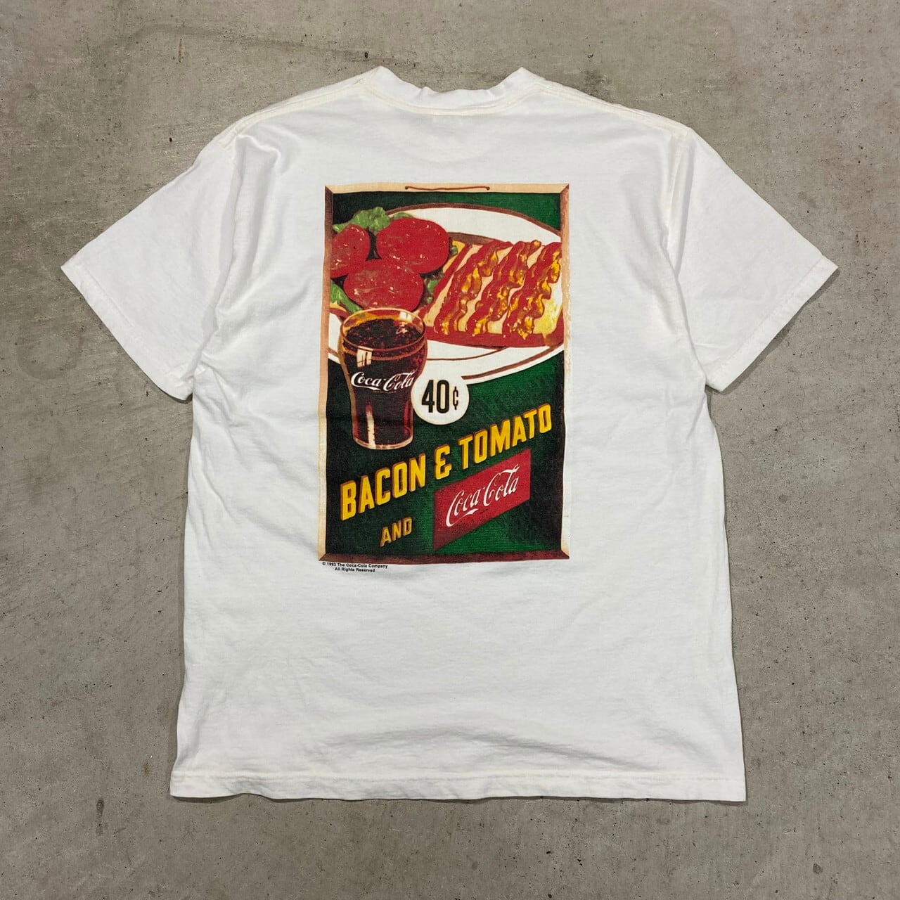 ロング コカコーラ チェック ブラック ホワイト Tシャツ USA古着 90s