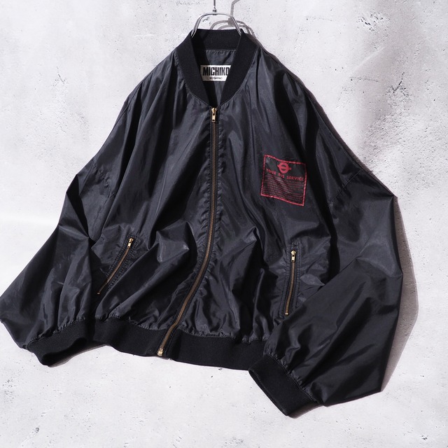 1980s " MICHIKO LONDON " Big logo printed vintage Short length jacket