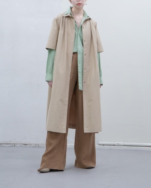1970s Bonnie Cashin - back pleats short sleeves coat
