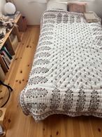イングリッシュガーデン　コンフォートブランケット　ブロックプリントキルト　お布団　