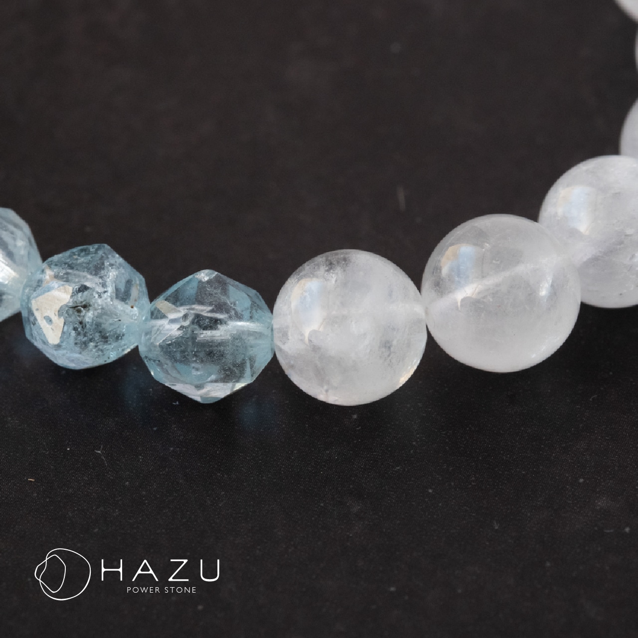 幸運と穏やかな晴空ブレス［ブルートパーズ／ホワイトガーデン／ラベンダーアメジスト］