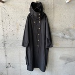 black collar hem design coat