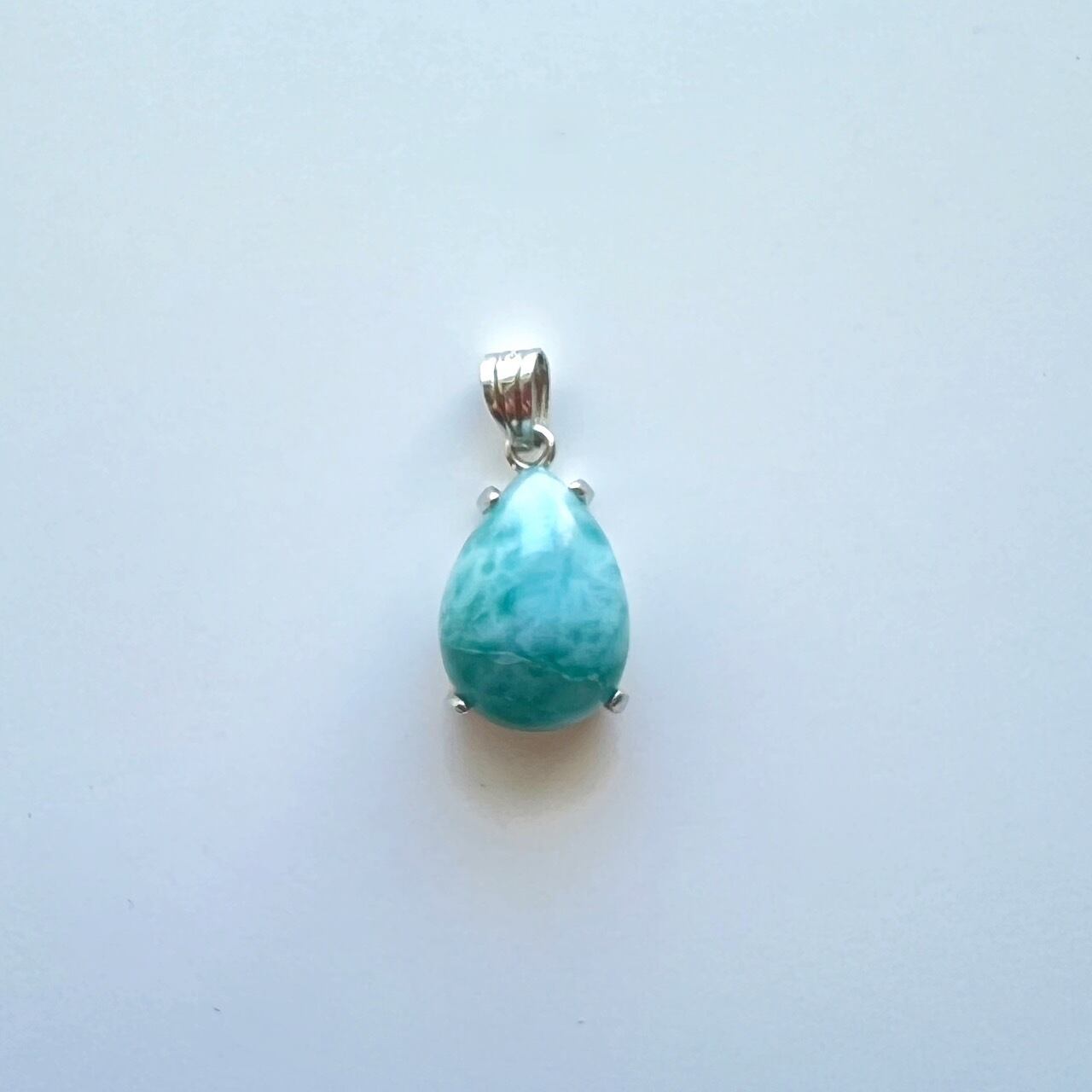 ハイクオリティ ラリマー ペンダントトップ しずく型