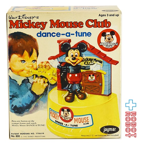 ディズニー ミッキーマウス ダンス-ア-チューン ジャイマー社 メイドイン香港 1970's  箱付 ※動作不可