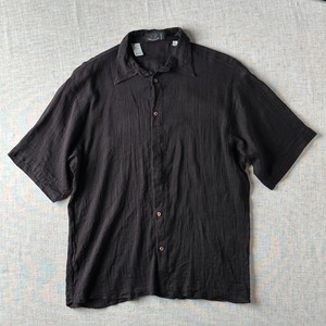 90s–00s Adventure Linen Short Sleeve Shirt, Made in Italy, Unisex M