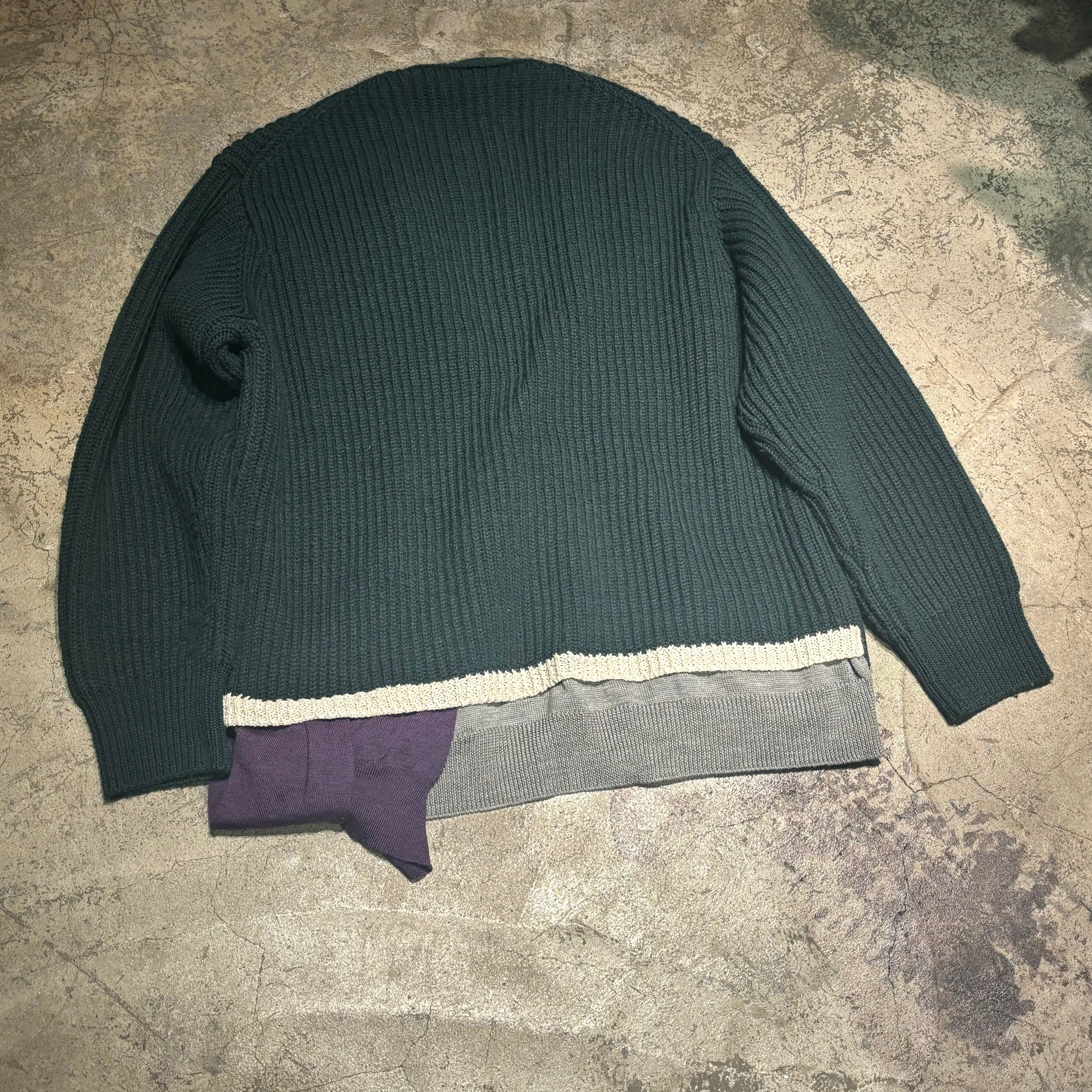kolor カラー 22AW カーディガン SIZE.1 グリーン系【表参道n12  