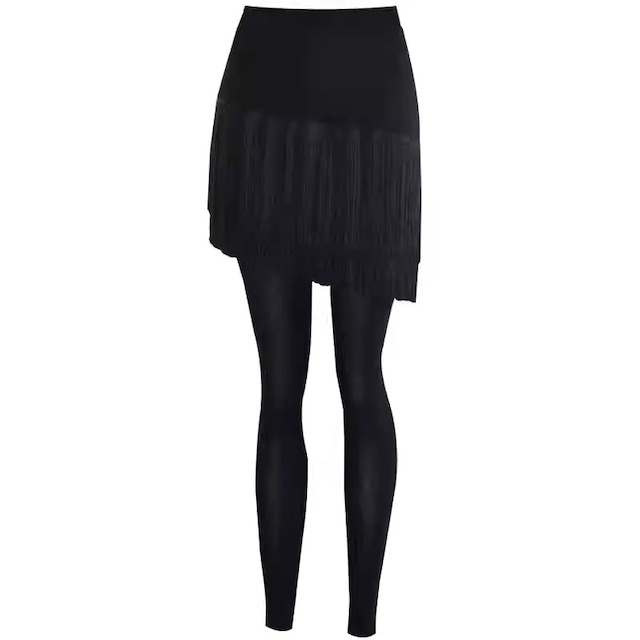 フリンジデザイン レギンス アシンメトリー ミニスカート ds1482