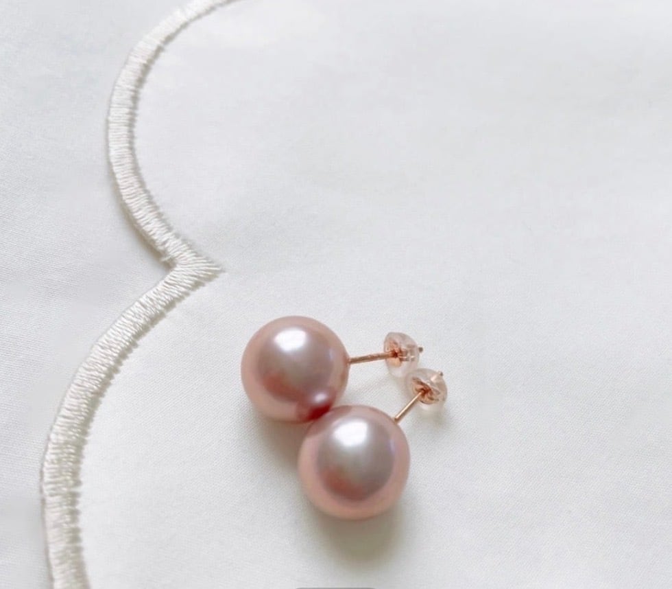 k18 ピンクラベンダーパール ピアス | coccole