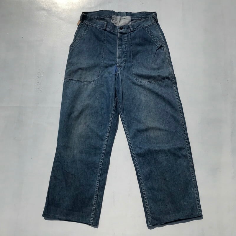 40年代 ビンテージ vintage US NAVY デニムトラウザー-