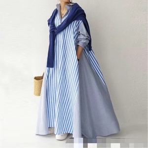 ストライプシャツワンピース　AJ22263-6815