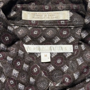 PERRY ELLIS small pattern rayon shirt