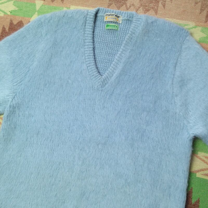 【美品】vintage vneck mohair knit shaggy