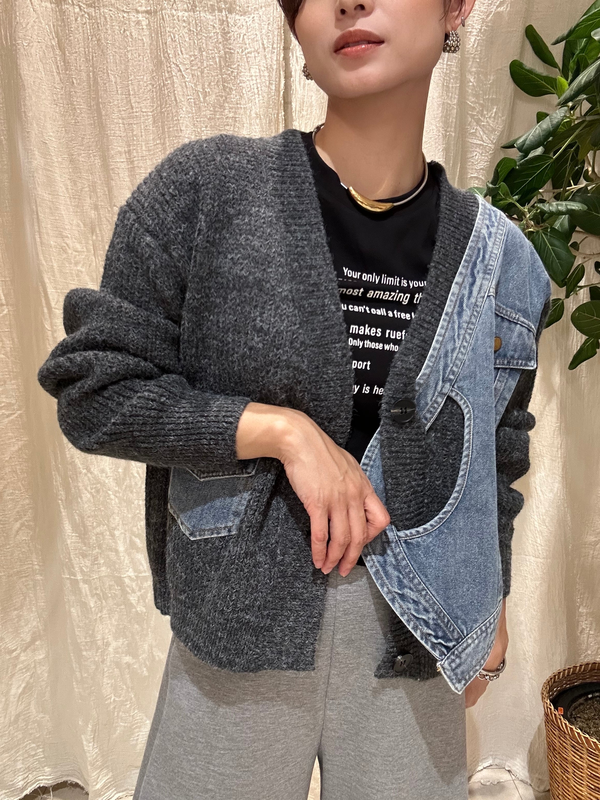 デニムドッキングカーディガン Eimee Law(エイミーロウ) | EARL