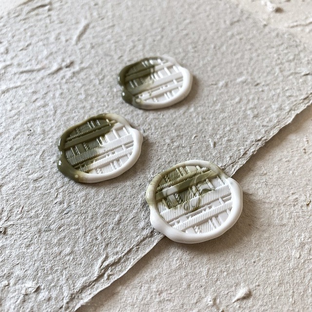 【遅日尋涼】Wax Seal Stamp│ 格子柄 / Check【20mm】