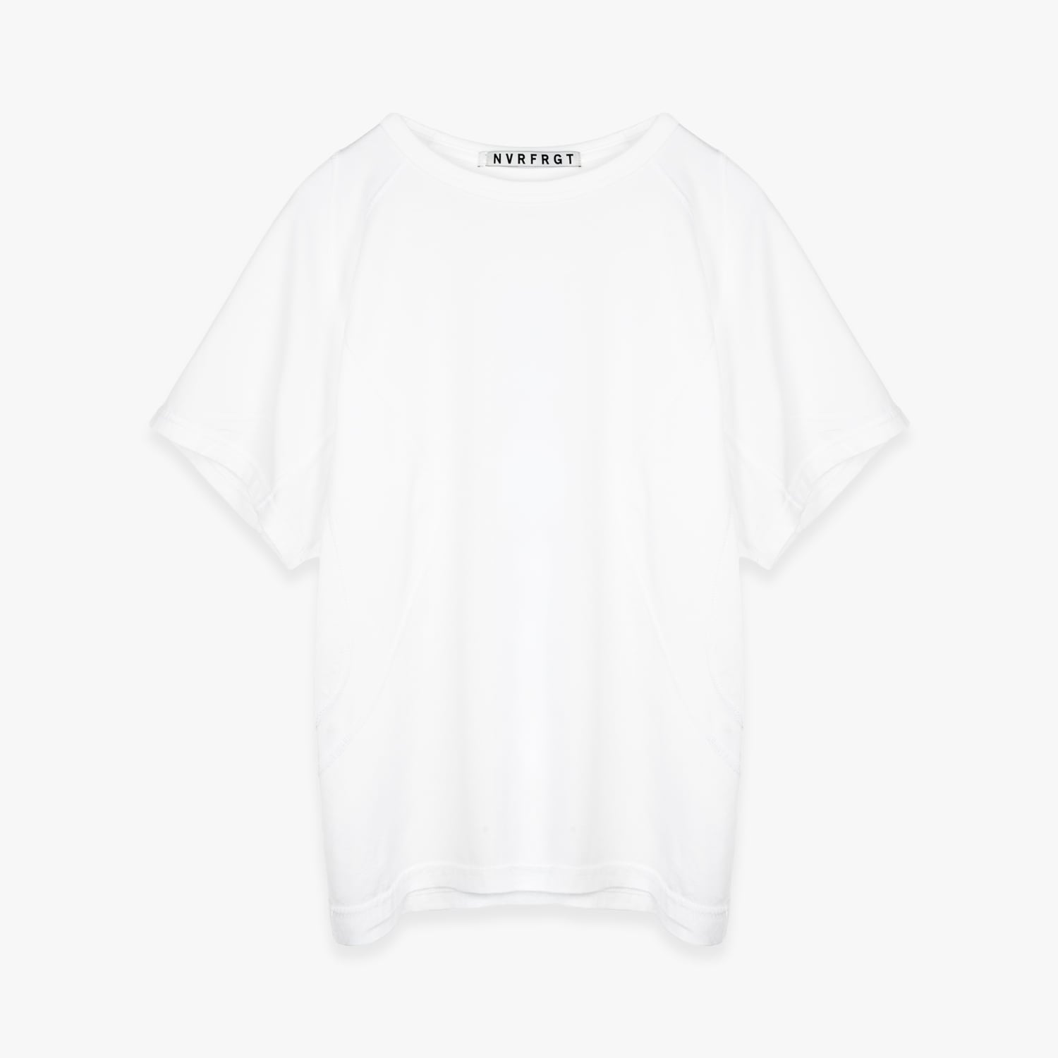 NVRFRGT 26SS PANELLED HALF SLEEVE T-SHIRT (WHITE)