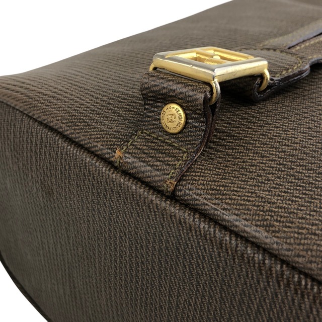 FENDI フェンディ ショルダーバッグ ブラウン FFロゴ レザー 巾着 2WAY vintage ヴィンテージ オールド z6vszr