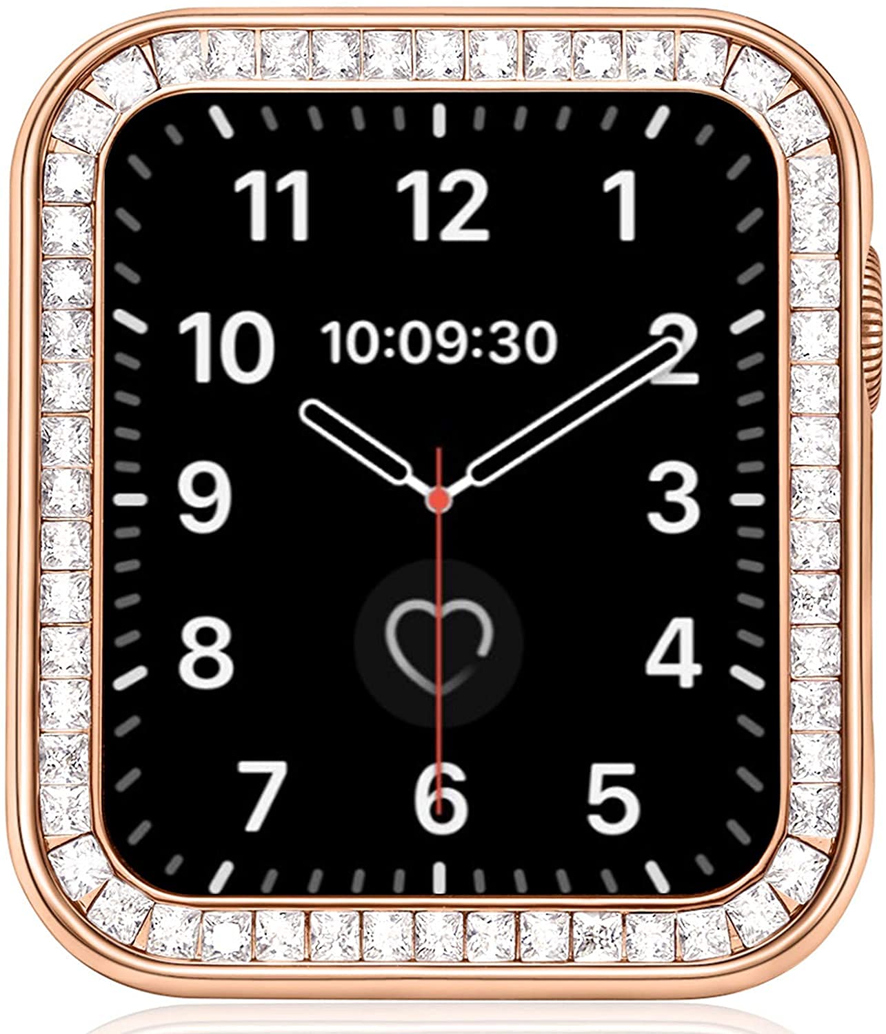 【努力特価】対応Apple Watch4/5/6/SE 保護ケース 44mm アップルウォッチ 4 金属カバー 彩りラインストーン 傷防止 お洒落 キラキラ 装着簡単 Apple Watch 6 保護バンパ(44mm|ローズゴードル)