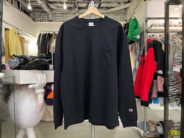 RHC × CHAMPION HEAVY WEIGHT LS TEE BLACK XL 23381