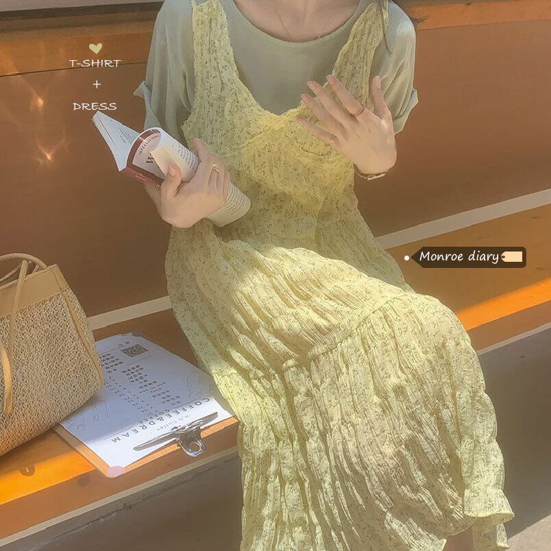 スタイルサマーTシャツ トップス フローラルドレス 大人ガーリー スウィート キュート カジュアル 夏物 花柄 モンロー407987059