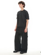 54A0 Textured Square Neck T-shirt