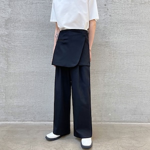 【Men】SOLID WIDE LEG PANTS & WRAP SKIRT 2colors Z-073