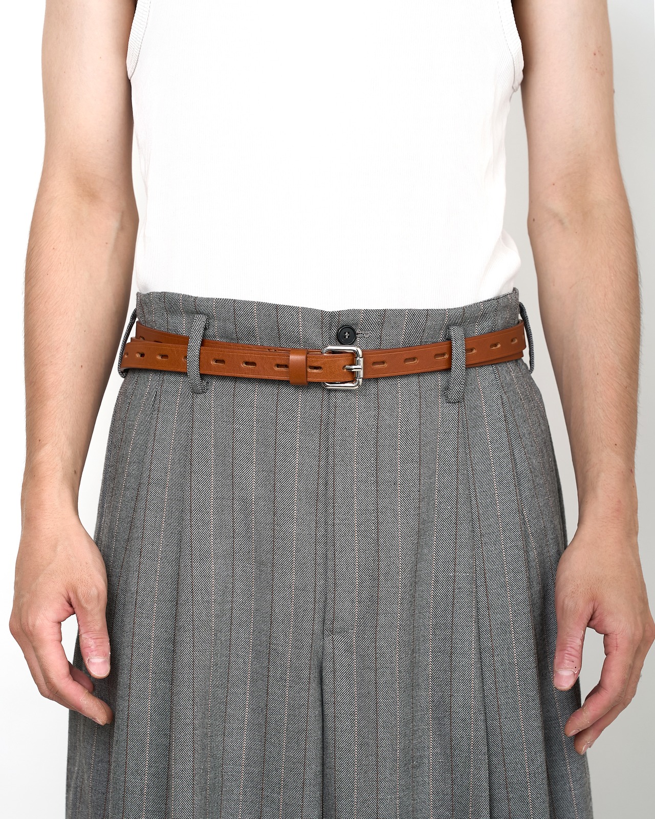 HED MAYNER "VERY LONG BELT CAMEL BROWN"