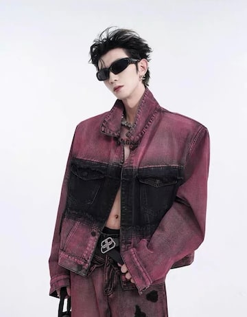 FRKM SCD 短丈ボンバージャケット クロップド レザージャケット MA1  