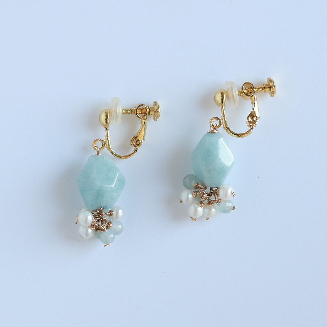 アクアマリンとパールのコラボが可愛い！！ アクアマリンデザイン