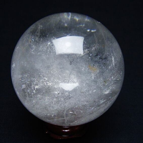 水晶 丸玉 54mm スフィア 置物 水晶玉 一点物 151-8886