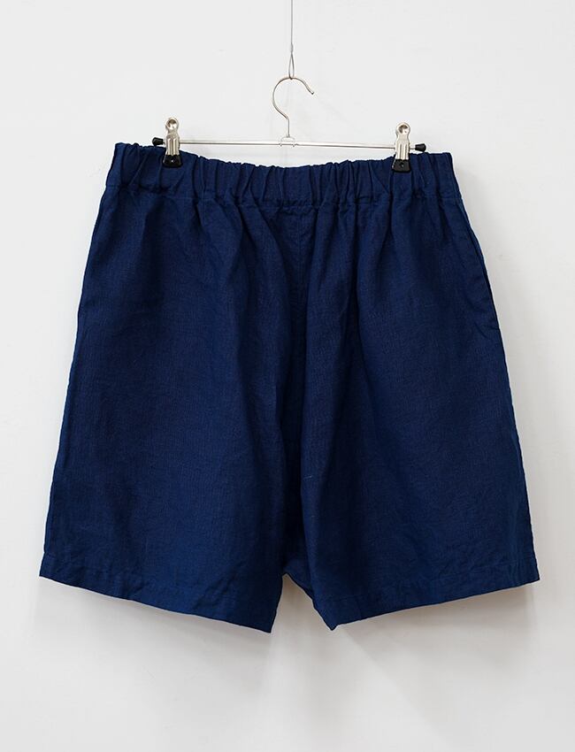 aulico 美品 LINEN SHORT PANTS ネイビー サイズL aulico : LINEN SHORT PANTS / NAVY | aulico