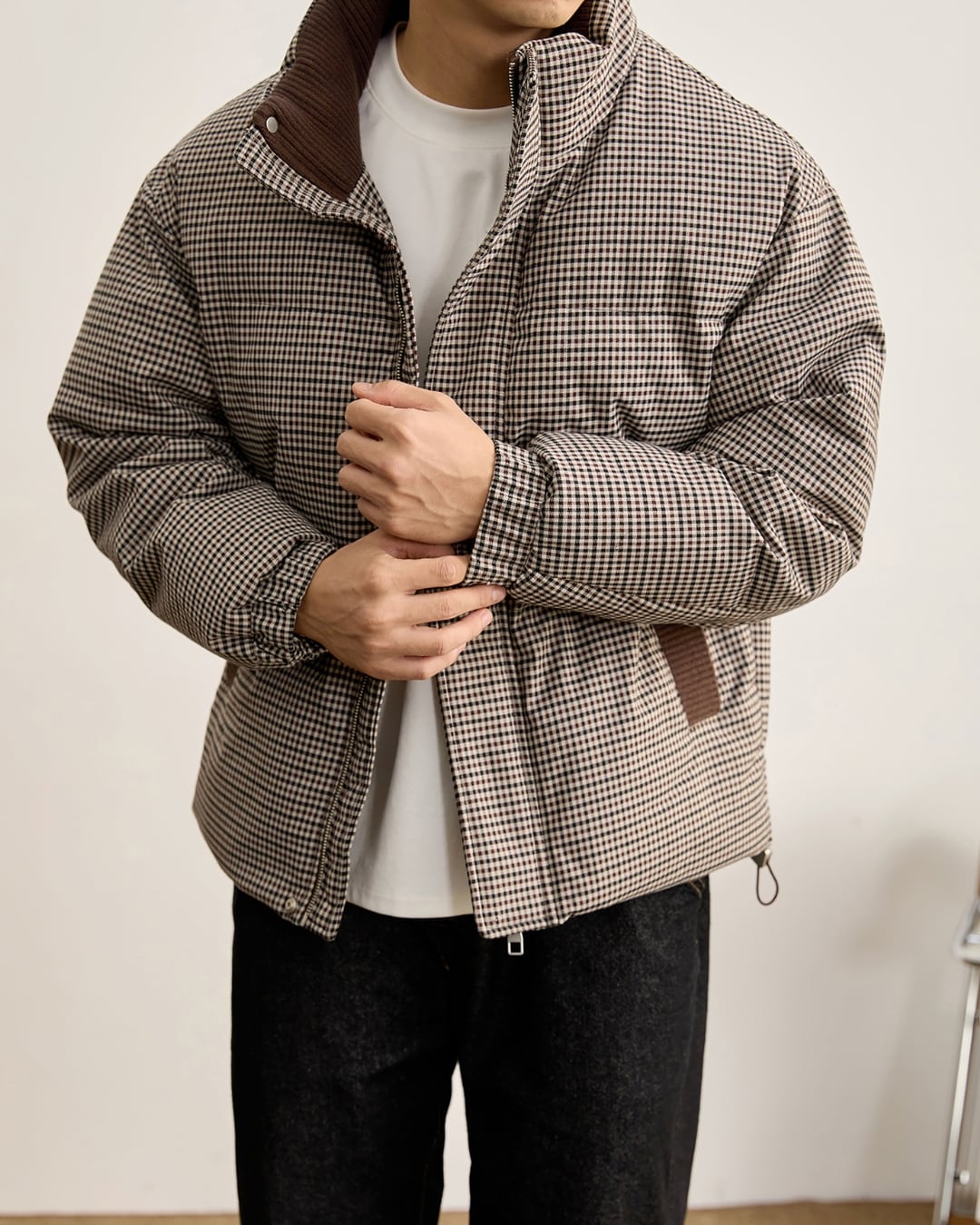 チェック柄 スタンダードダウンジャケット A0071