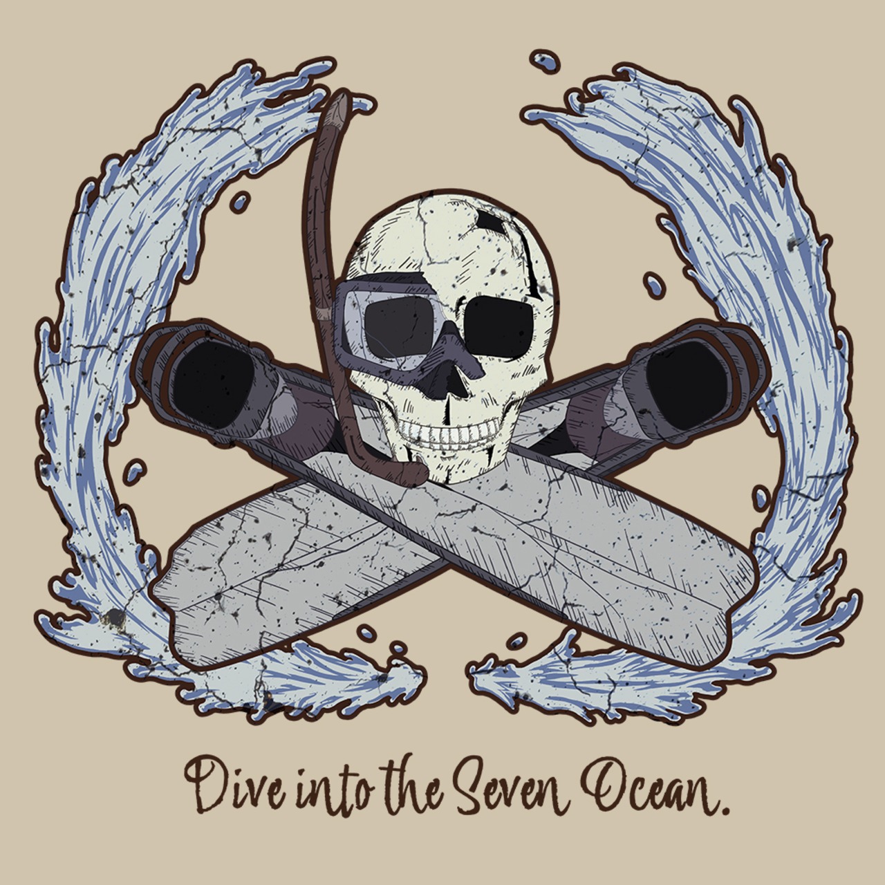 Flag of Diver-スムース ラグランスリーブ トラック ジャケット(サンドベージュ) - 4