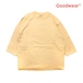 GOODWEAR グッドウェア 3/4 RAGLAN TEE 7分袖 ラグランTシャツ ベースボールTシャツ 7.2oz ヘビーウェイト コットン アメリカ製 メンズ レディース MilkOrange