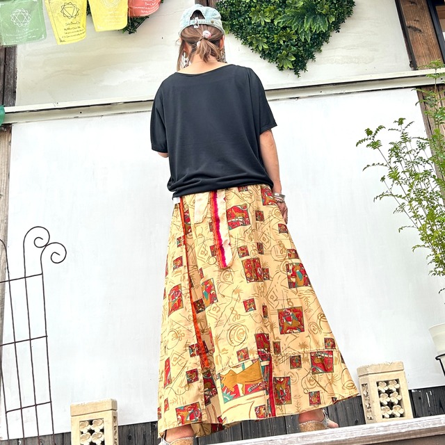 シルク巻きスカート1202