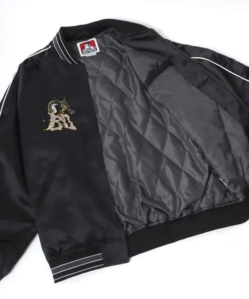 BEN DAVIS】DRAGON SOUVENIR JACKET/オーバーサイズ サテン バック刺繍