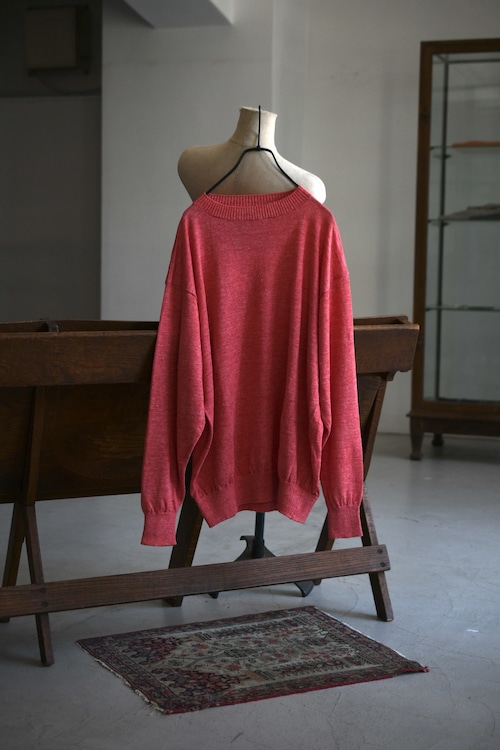 HERILL / Linen deadstock Sweater (Red)