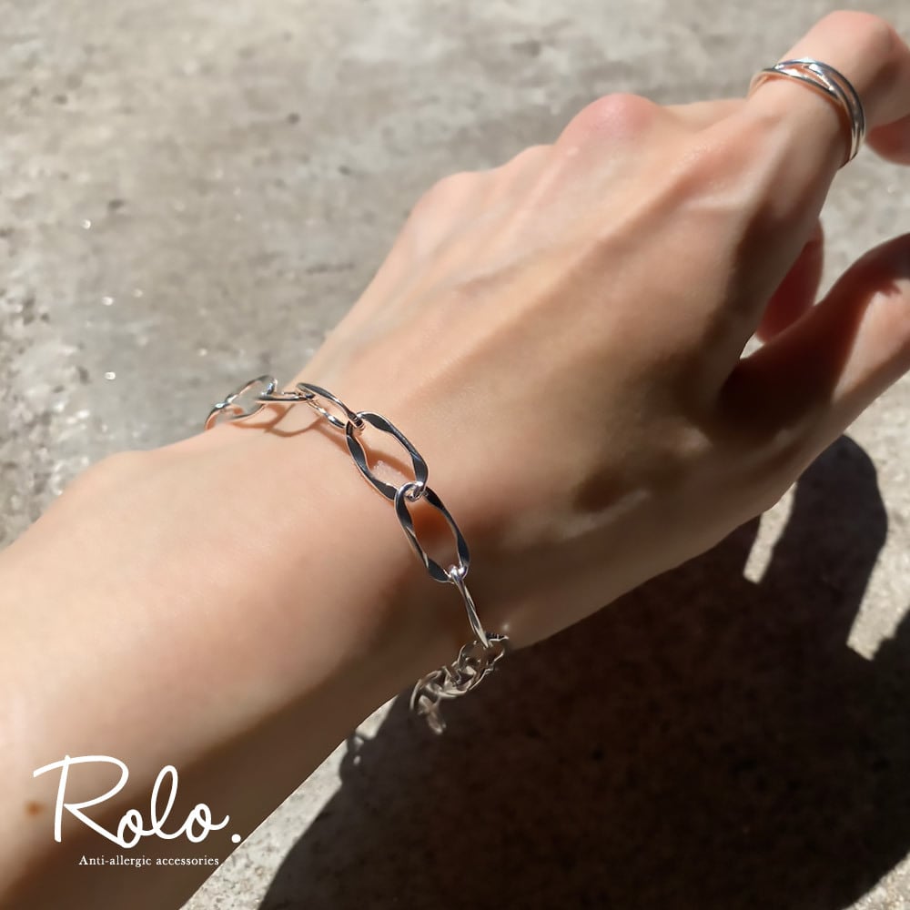 雑誌掲載】カーブチェーンブレスレット シルバー925 | Roloshop BASE店