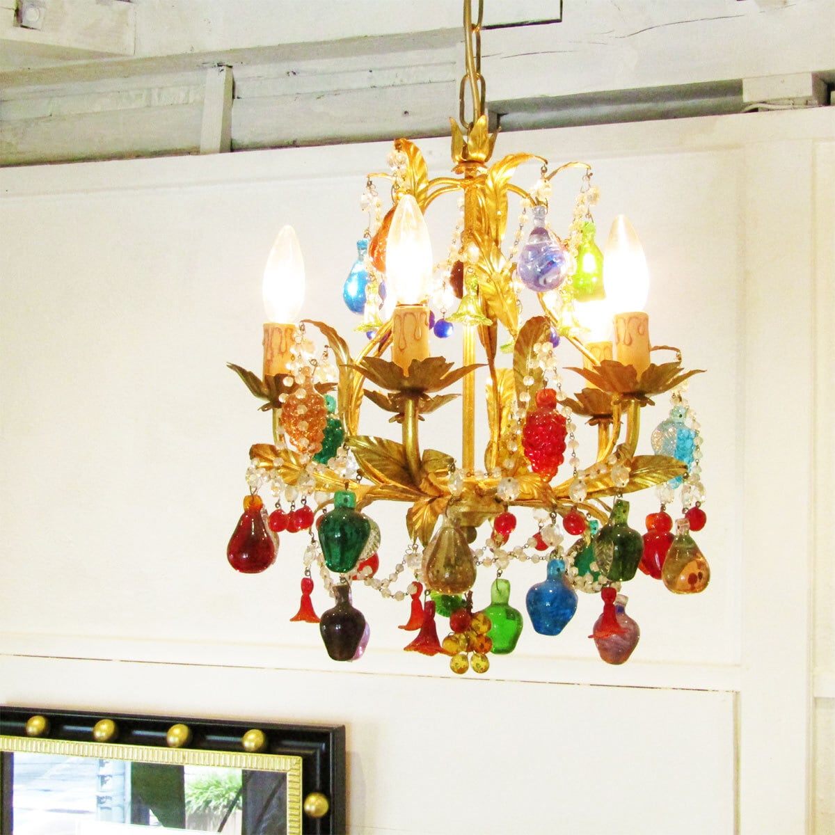 Venetian glass fruit Vintage chandelier | PANIC ART MARKET