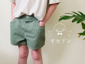 【SN,STELLA】ステッチデニムショートパンツ グリーン XS80cmのみ