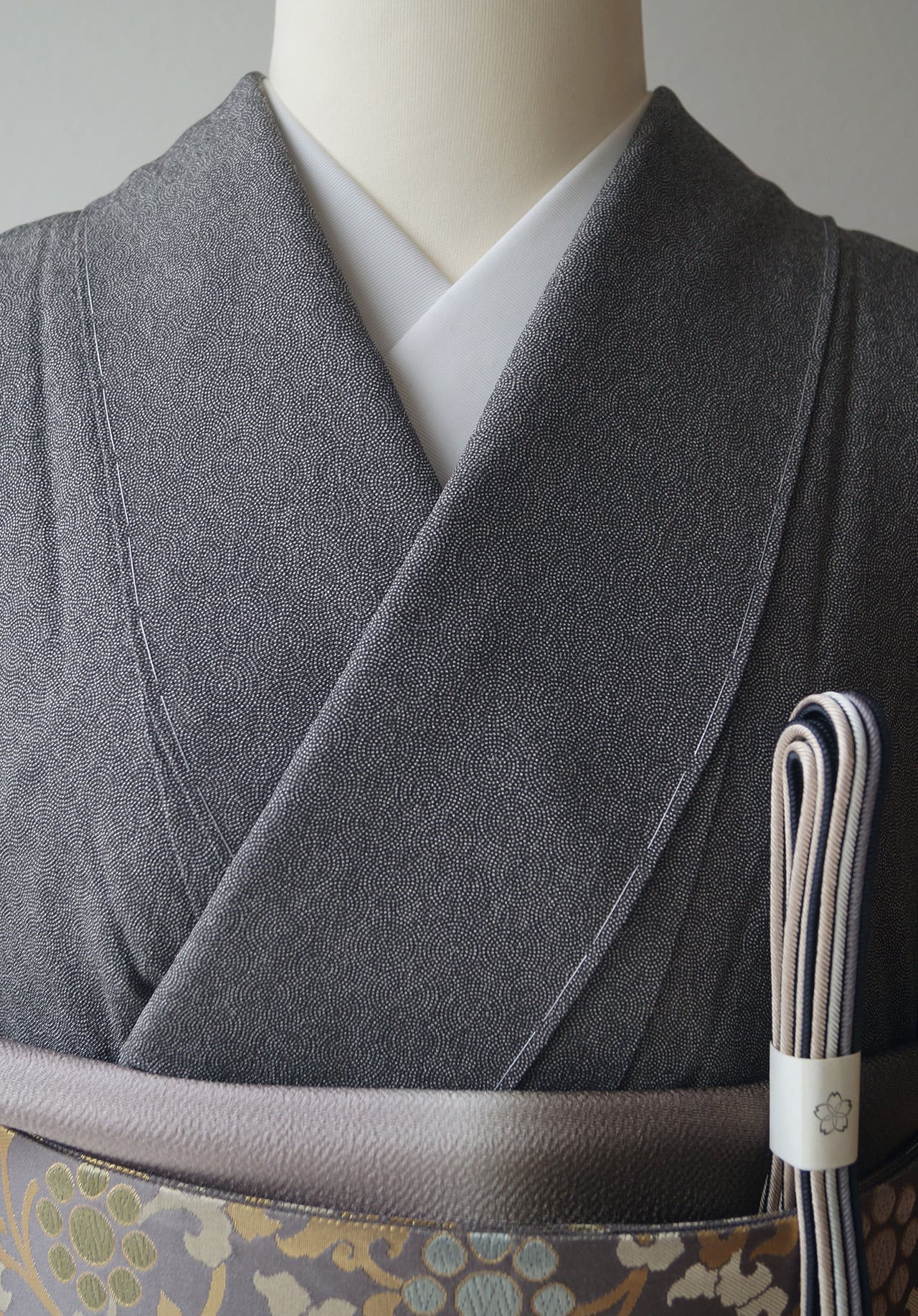 袷】モノトーン系 渦巻き文 江戸小紋 | 大山キモノ・ちぇらうなぼるた
