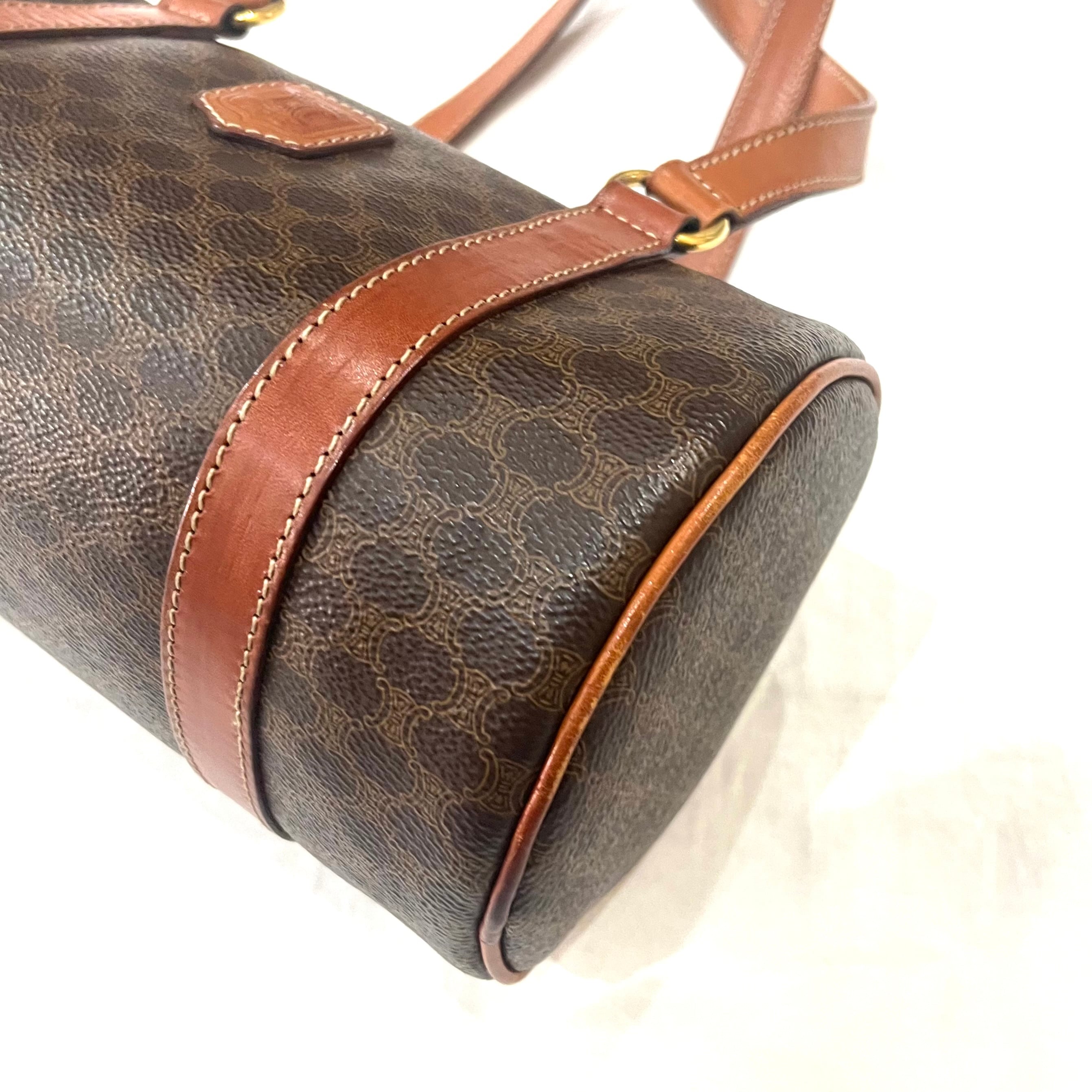 CELINE】2408 セリーヌ マカダムラウンドボストンショルダーバッグ
