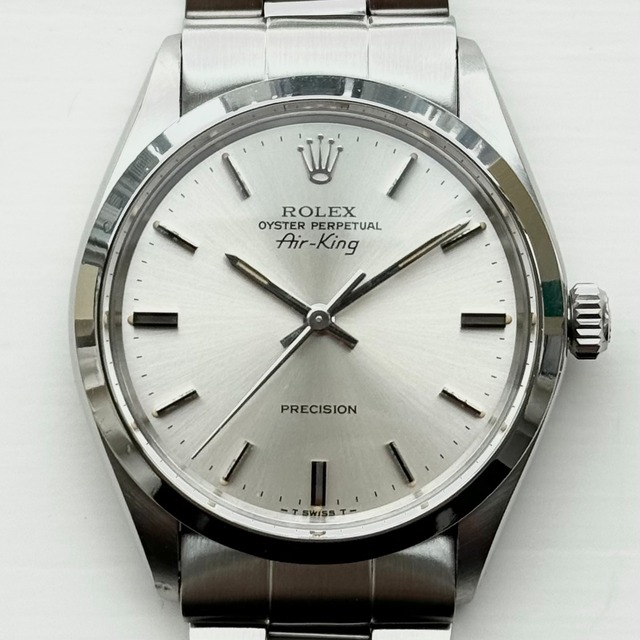 Rolex Oyster Perpetual Air King 5500 (38*****) Silver Dial with papers and box