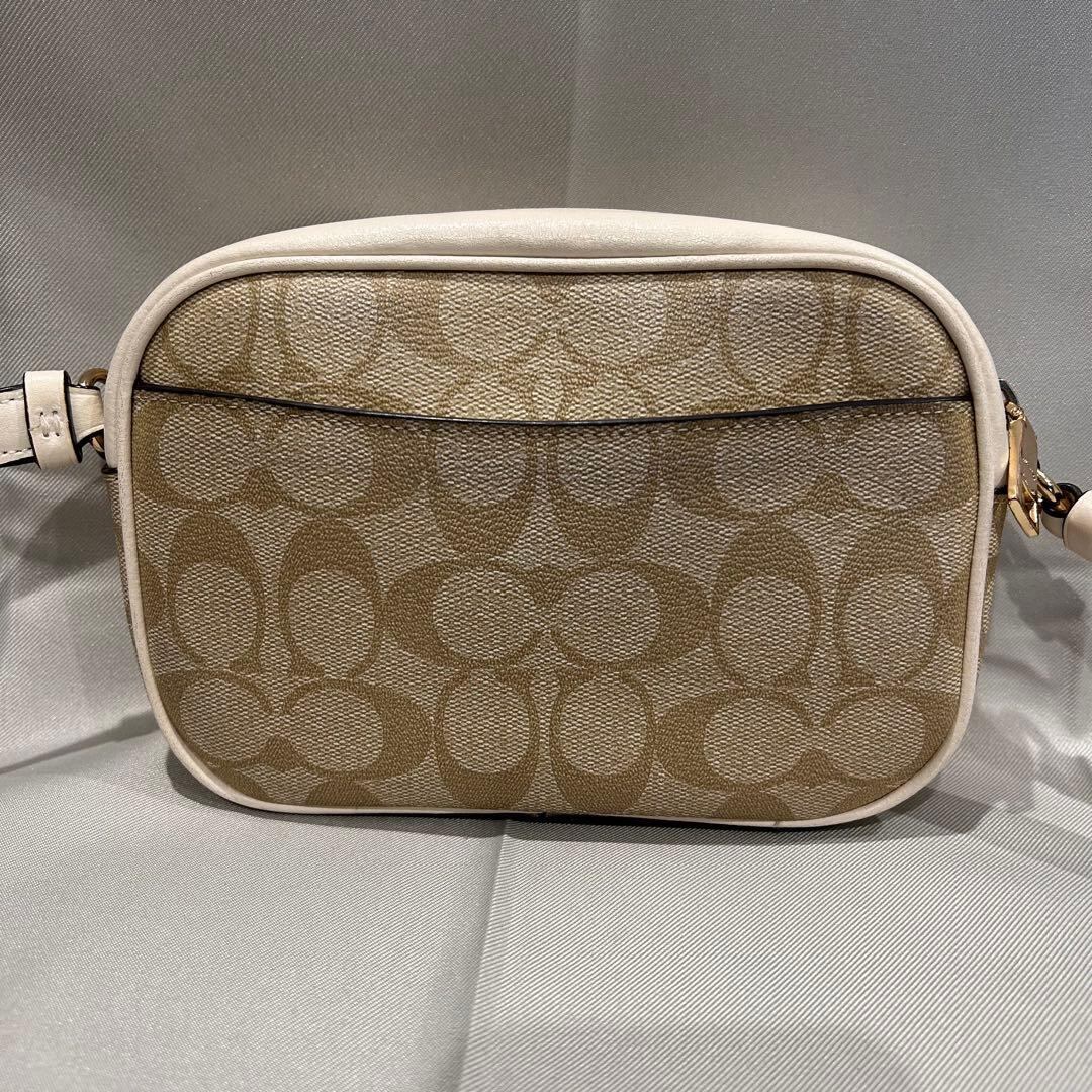 極美品 COACH コーチ シグネチャー柄 ミニショルダーバッグ レディース