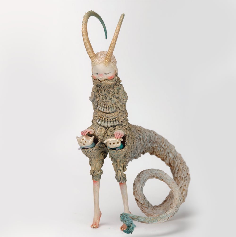 植田明志 うえだあきし 造形作品 虹を歌う子ども 作家 オブジェ ドール アート COSMOS 植田明志造形作品集：COSMOS 艺术雕塑雕刻工艺手艺 植田明志