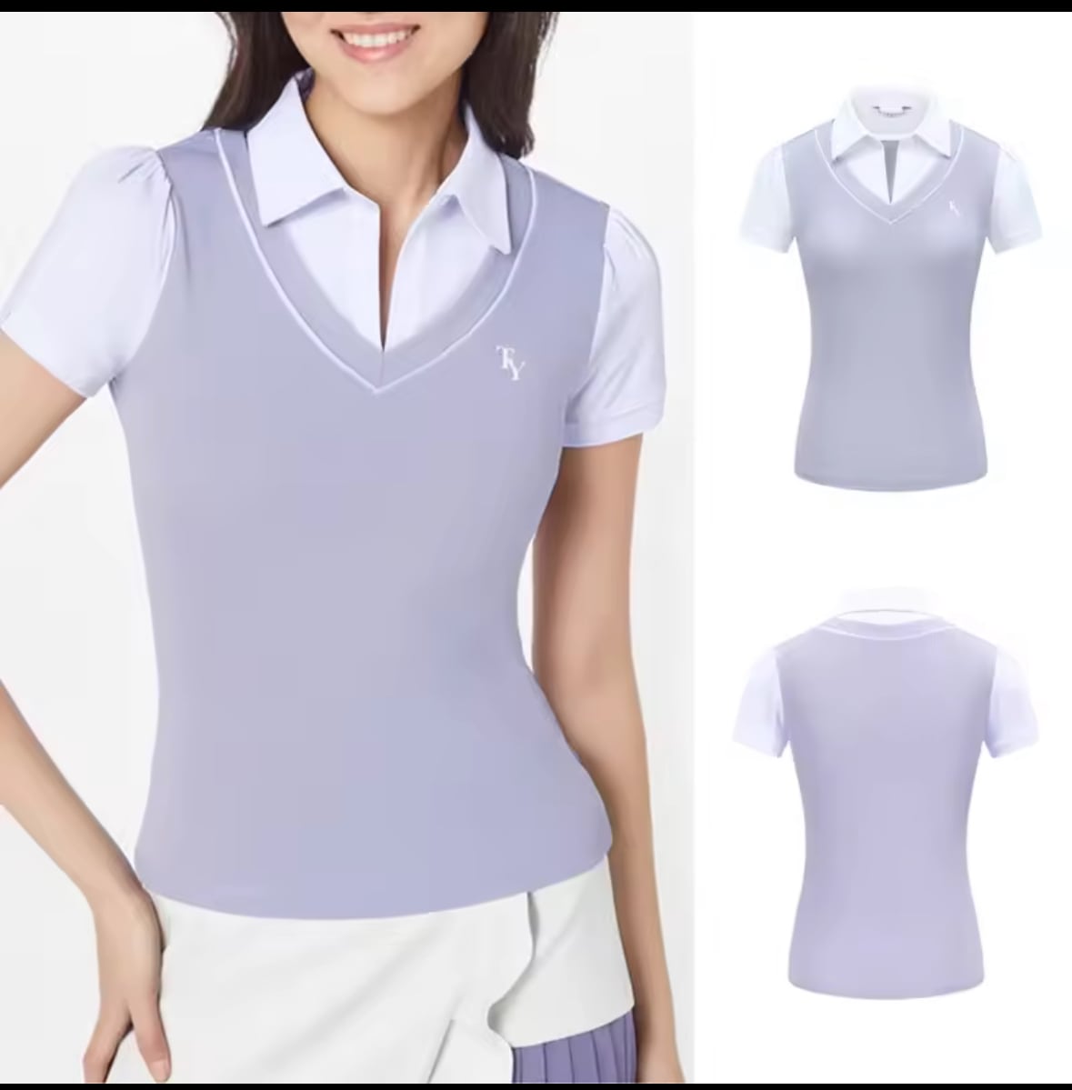 ベスト風半袖シャツ | AMIS GOLF 【韓国ゴルフウェア】