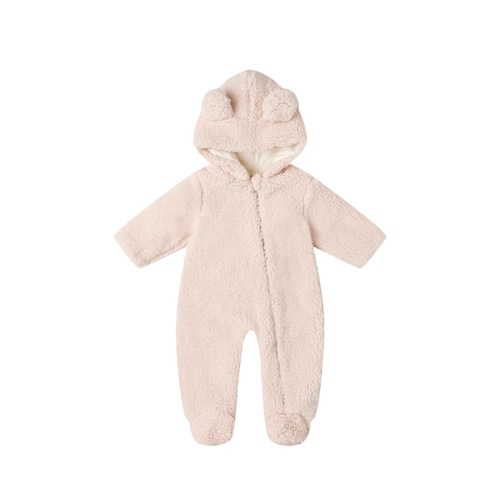 Quincy Mae(クインシーメイ)/ 25aw BEAR JUMPSUIT / ANTIQUE / 12-18M