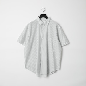 【sizeM LAST1】46G Atmosphere Stripe SS Shirt(WHITE NAVY)