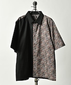 Garcon Wave Made in Japan paisley separate design S/S shirt (BLK) GWS6902